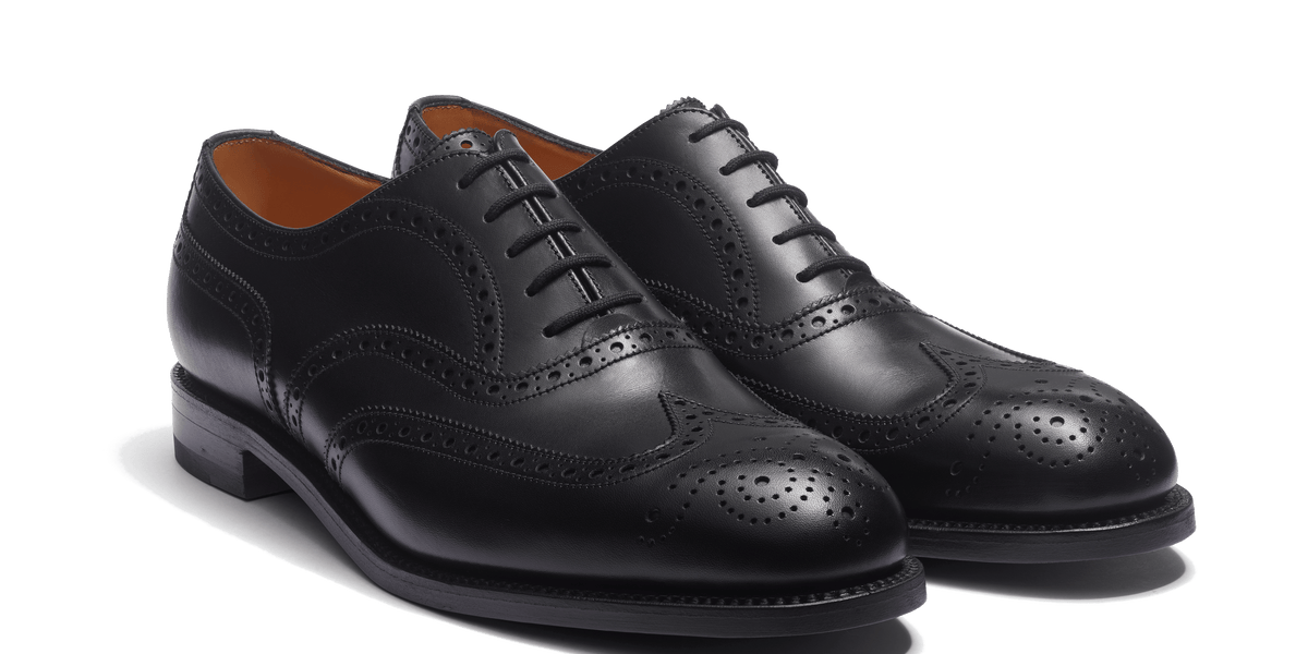 Perforated Oxford ブラックボックスカーフ – J.M. WESTON [JP]