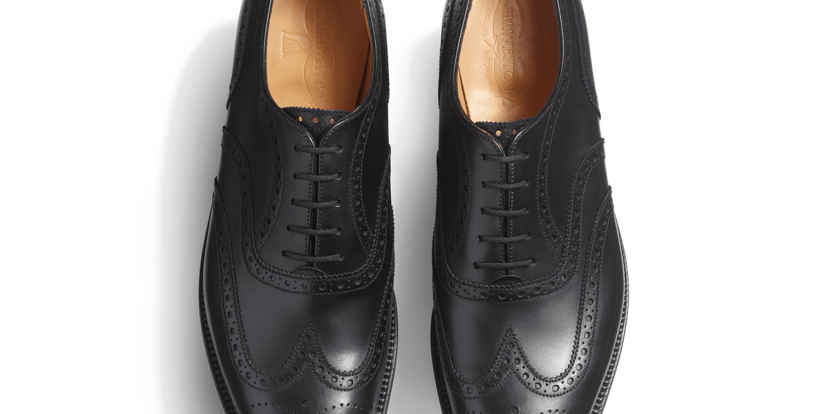 Perforated Oxford ブラックボックスカーフ – J.M. WESTON [JP]