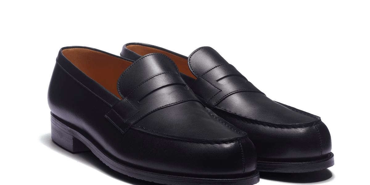 Signature loafer #180 Rubber Sole ブラックボックスカーフ – J.M. Signature loafer #180 Rubber Sole ブラックボックスカーフ – J.M.