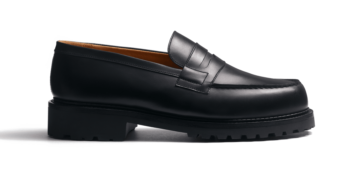 Signature loafer #180 Commando ブラックボックスカーフ – J.M.