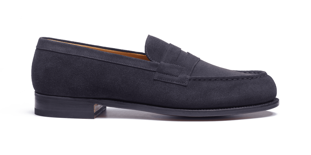 J.M. WESTON180 ブルーインディゴ　スエード ローファー UK 5D Signature loafer #180 [Men's Essential Navy Blue Suede] – J.M.