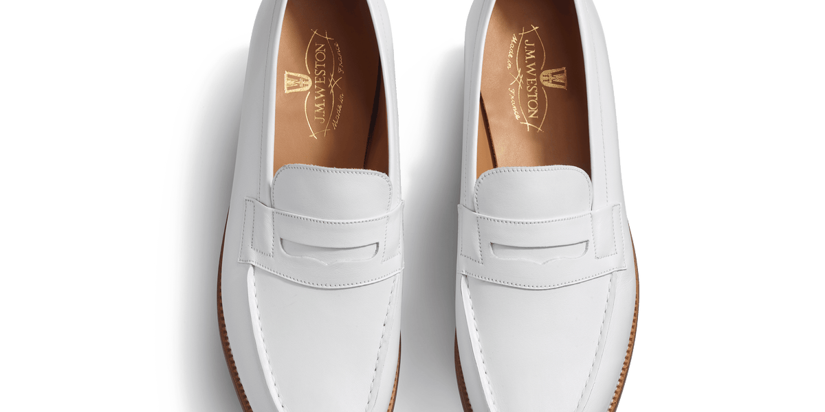 Signature loafer #180 [Men's White Soft Calfskin] – J.M. WESTON [JP]