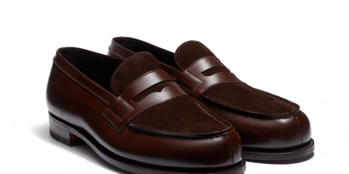 Signature loafer #180 [Men's Dark brown suede calfskin & dark