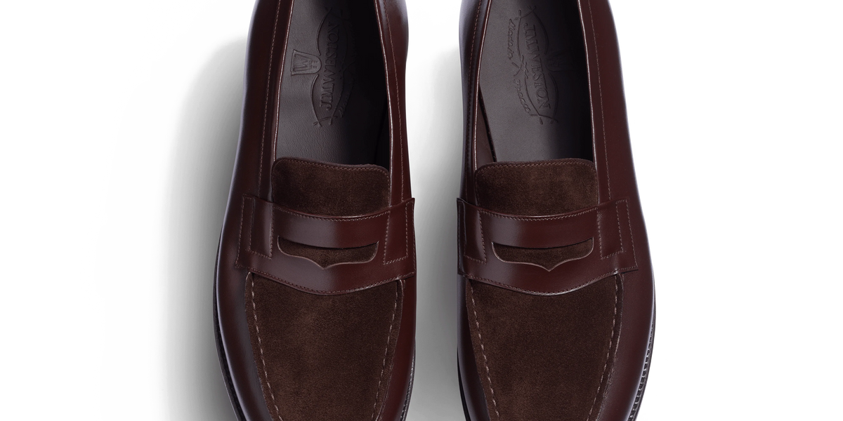 Signature loafer #180 [Men's Dark brown suede calfskin & dark