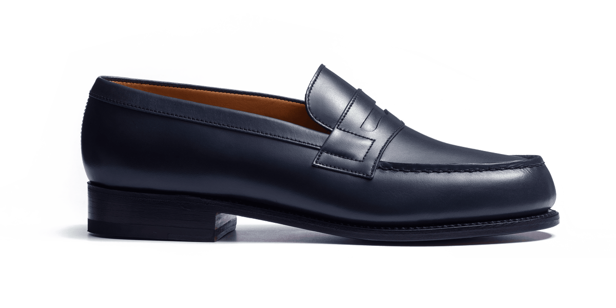 Mocassin 180 femme en cuir lisse bleu – J.M. WESTON [JP]