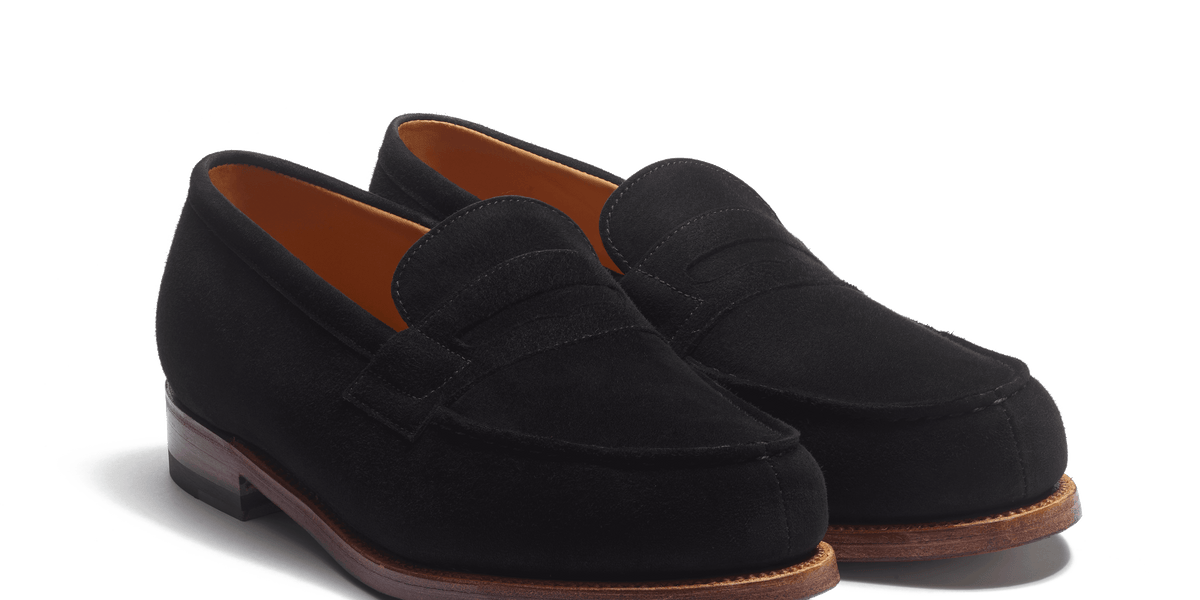Signature loafer #180 [Women's Black Suede Goatskin] – J.M. WESTON