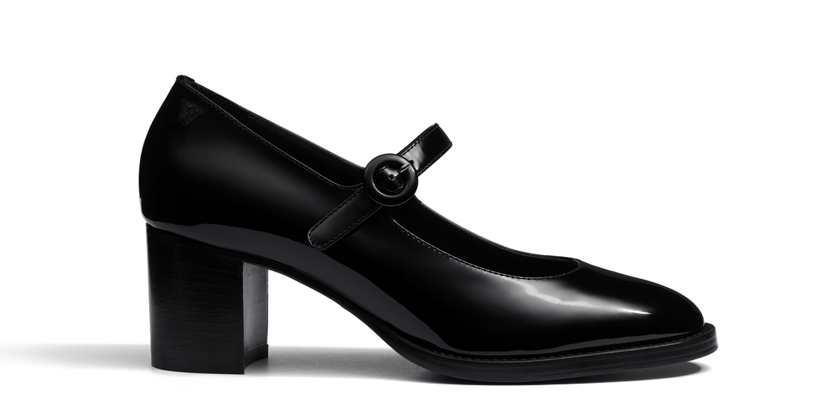 Heel Mary Jane 5.5cm [Women's Black Patent Calfskin] – J.M. WESTON