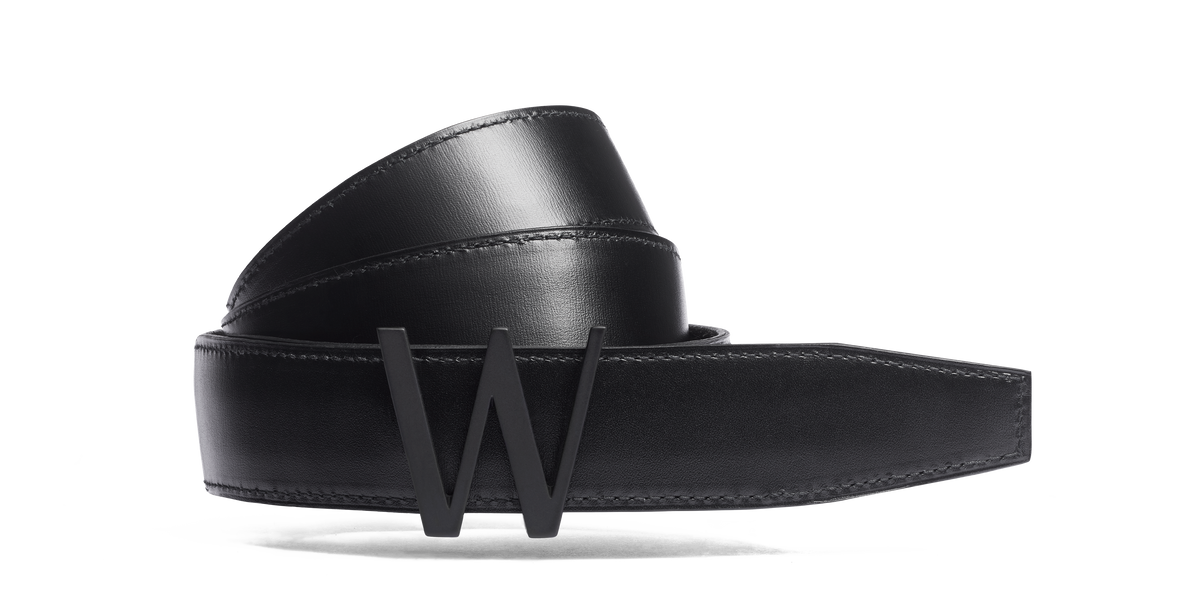 Courcelles Belt [Black Suede & Black Calf] – J.M. WESTON [JP]