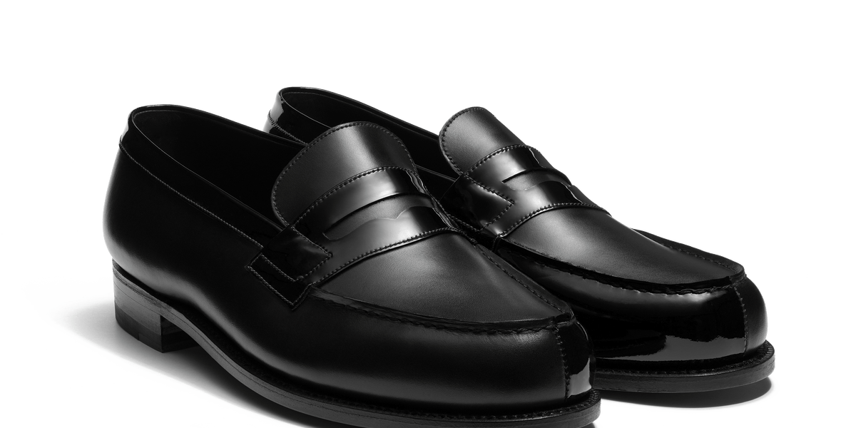 Signature loafer #180 Mens ブラックボックスカーフ＆ブラック