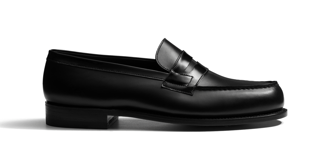Signature loafer #180 Mens ブラックボックスカーフ＆ブラック