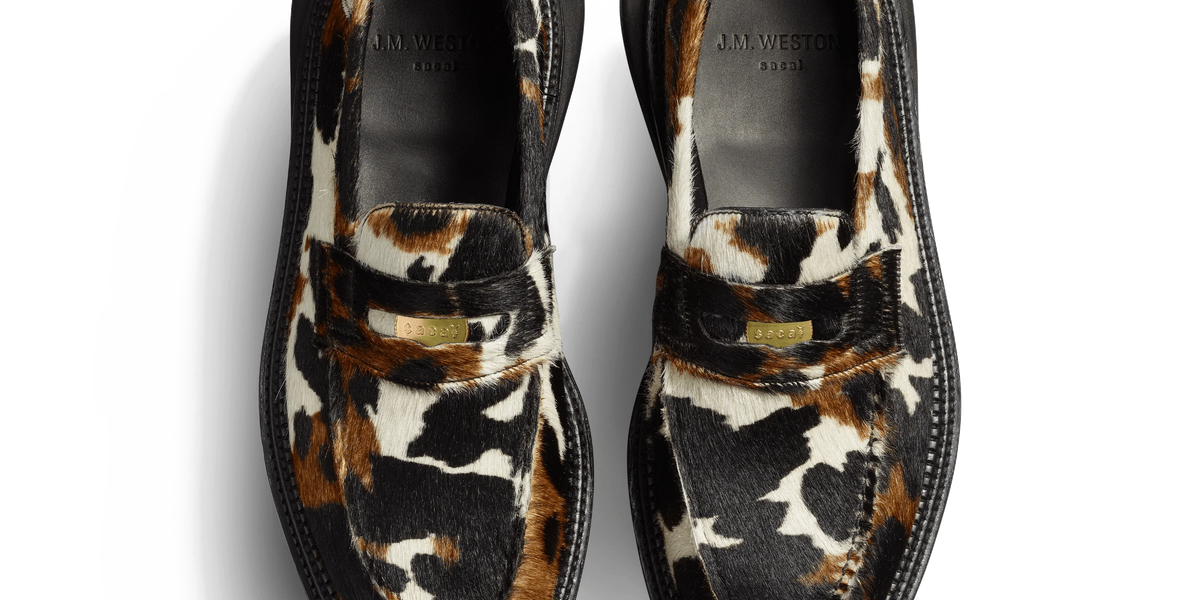 Loafer J.M. WESTON x sacai [Calfskin with cow pattern] – J.M.