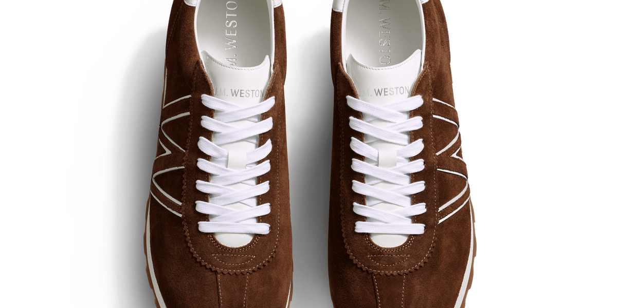 Basket On My Way [Men's Chestnut Brown suede & white sport