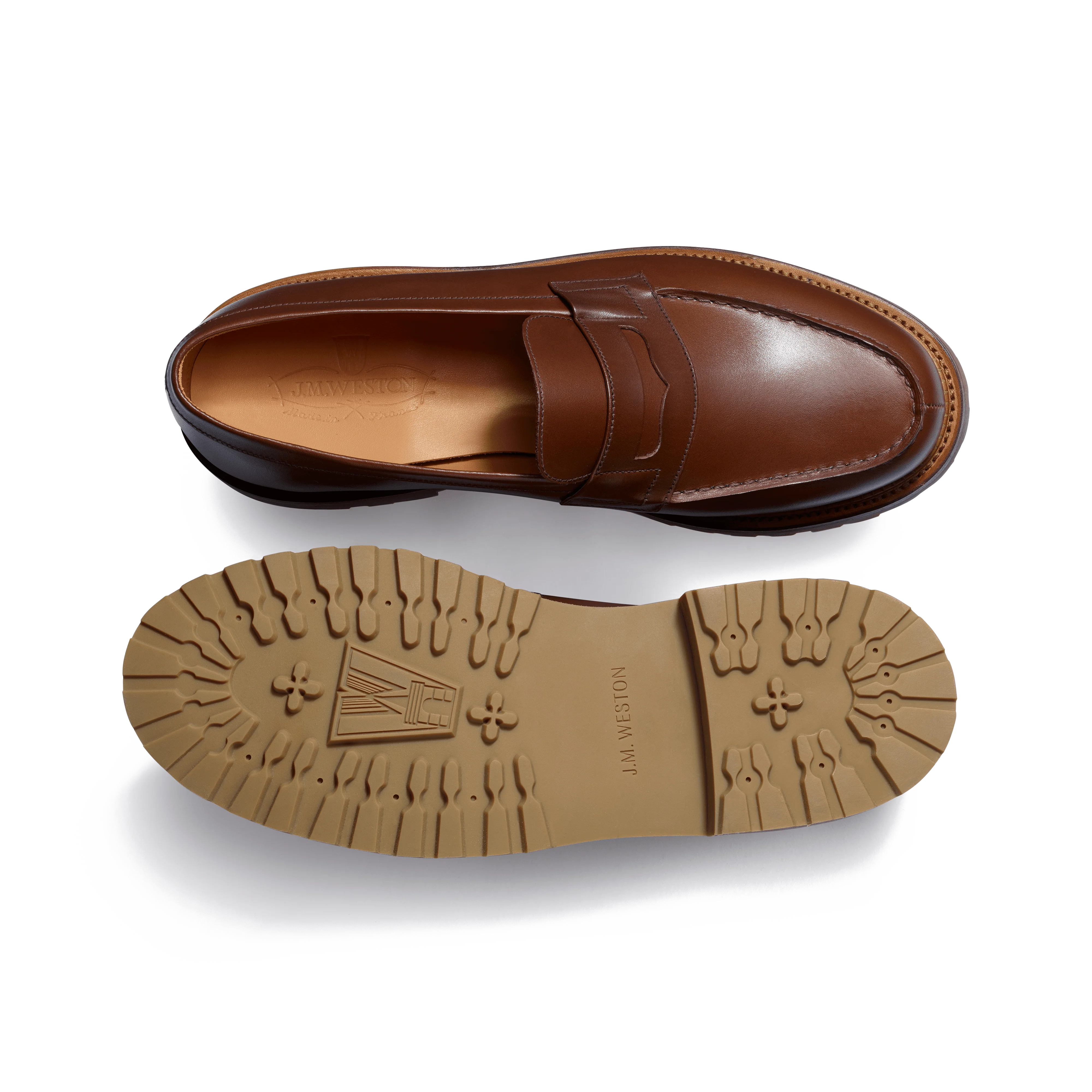 Signature loafer #180 Commando タンブラウンボックスカーフ – J.M. Signature loafer #180 Commando タンブラウンボックスカーフ – J.M.