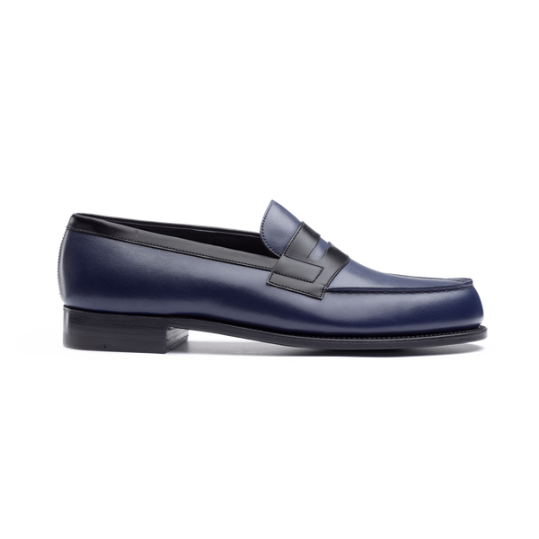 Signature loafer #180 [Men's Ocean Blue & Black Boxcalf] – J.M.