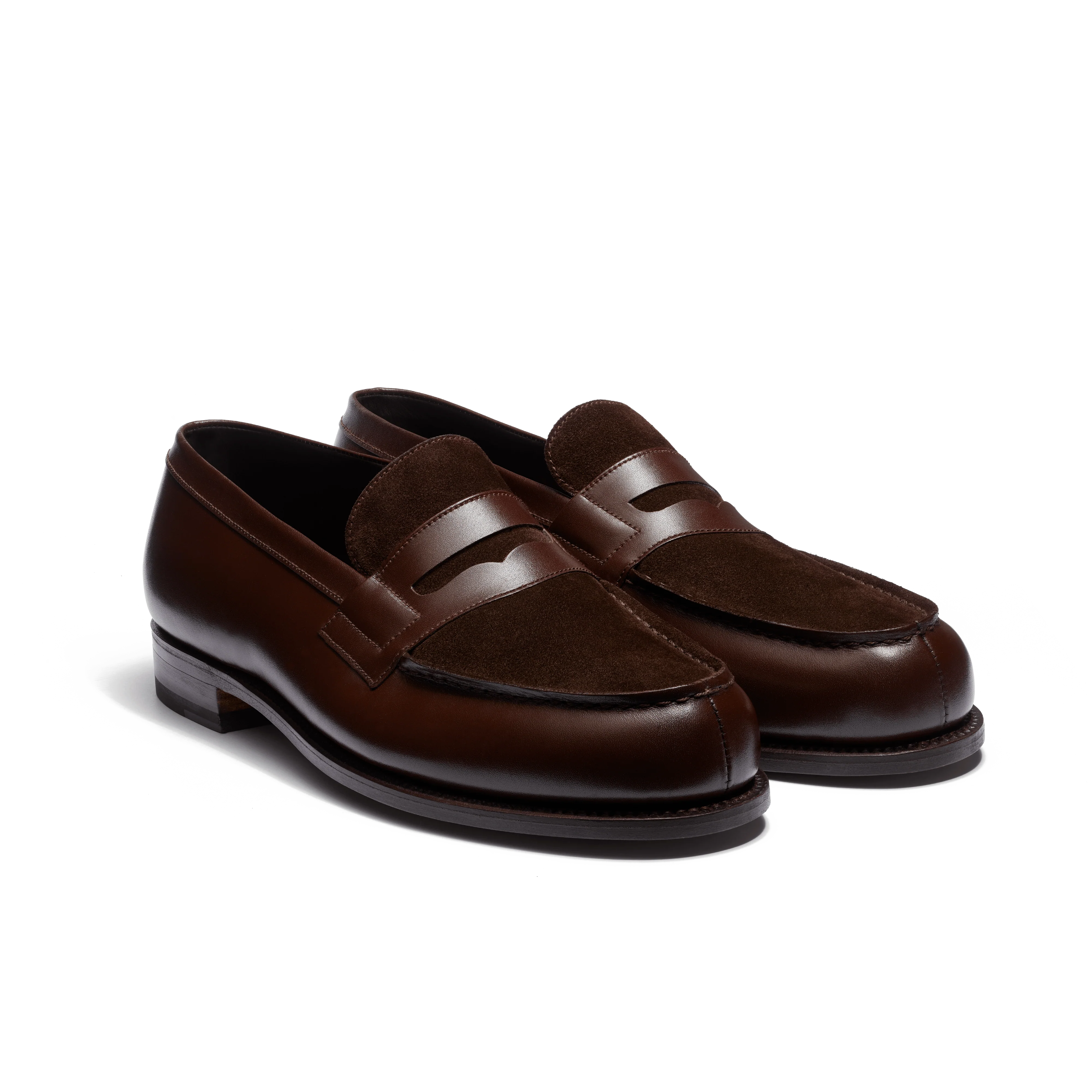 Signature loafer #180 [Men's Dark brown suede calfskin & dark Signature loafer #180 [Men's Dark brown suede calfskin & dark
