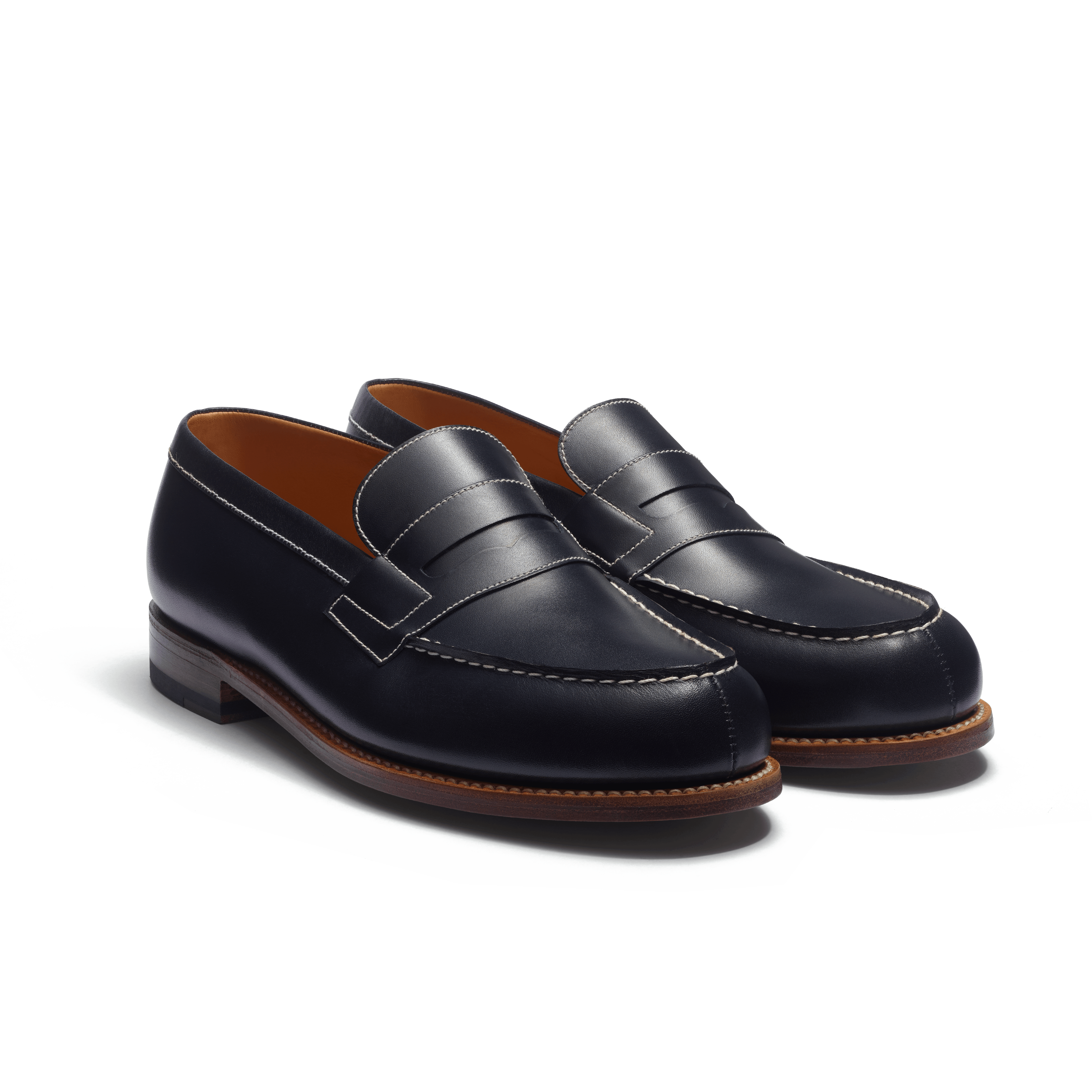 Signature loafer #180 [Men's Navy Boxcalf with contrasted Stiching Signature loafer #180 [Men's Navy Boxcalf with contrasted Stiching