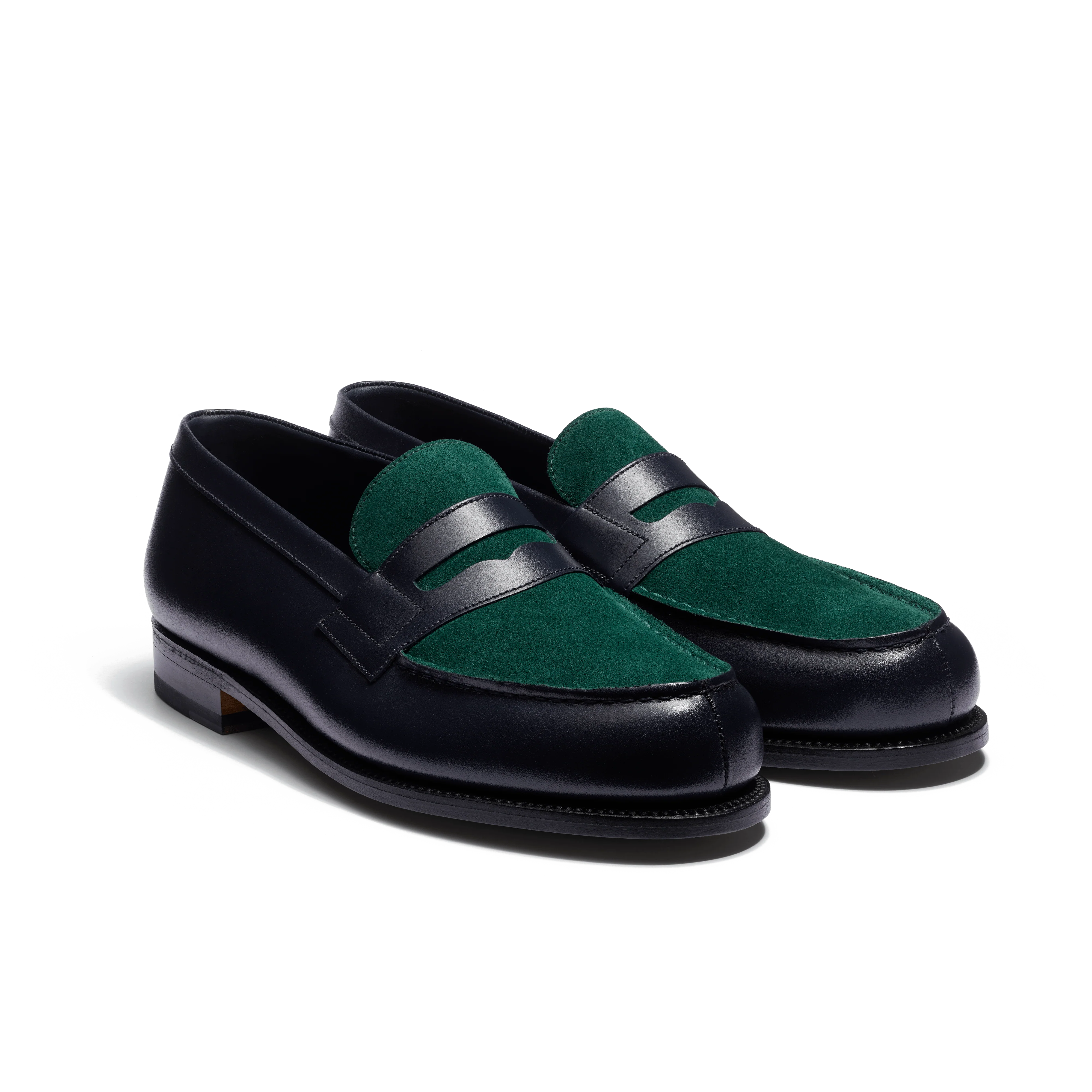 Signature loafer #180 [Men's Dark green suede calfskin & initial Signature loafer #180 [Men's Dark green suede calfskin & initial
