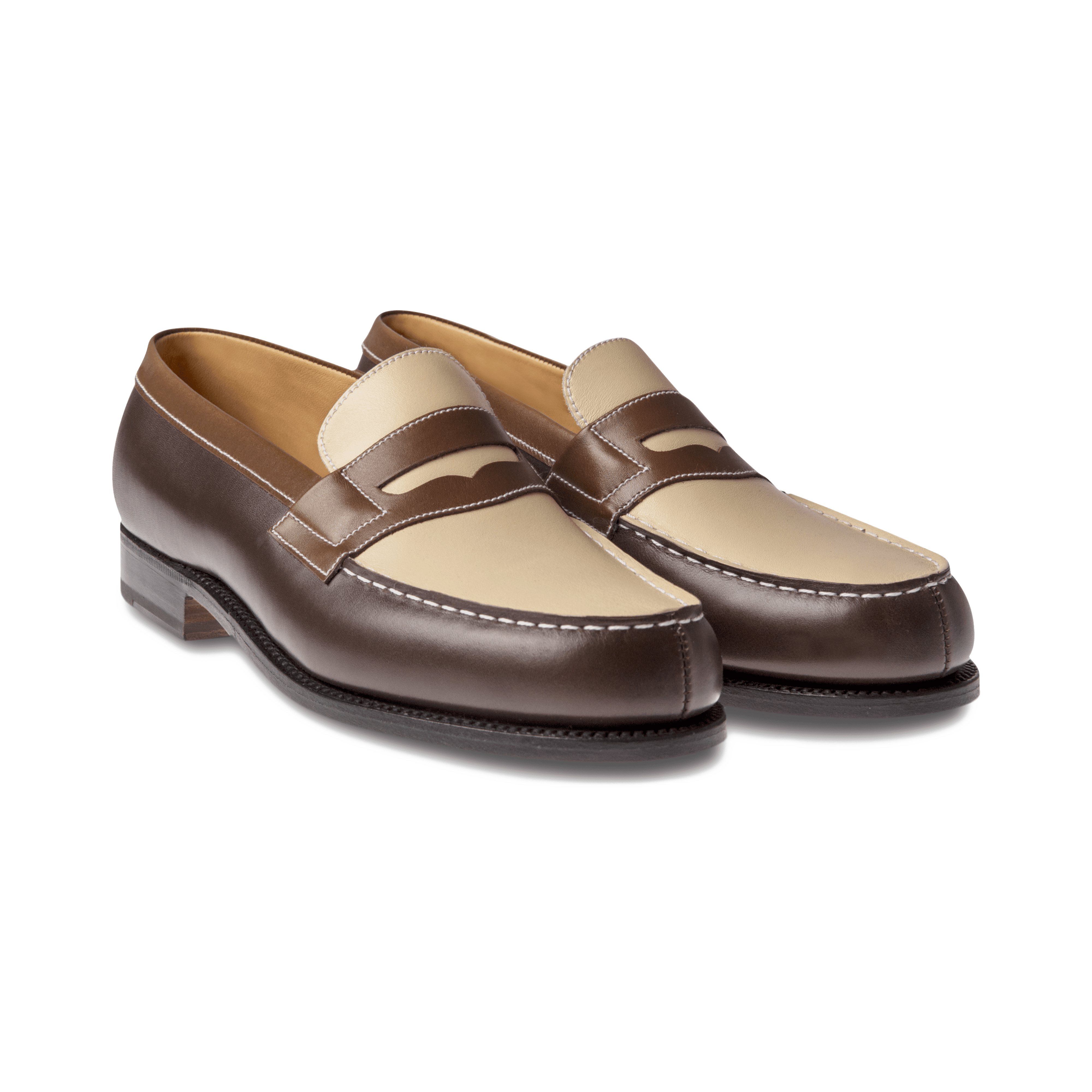 Signature loafer #180 [Women's Dark brown, Tan and Porcelaine Signature loafer #180 [Women's Dark brown, Tan and Porcelaine