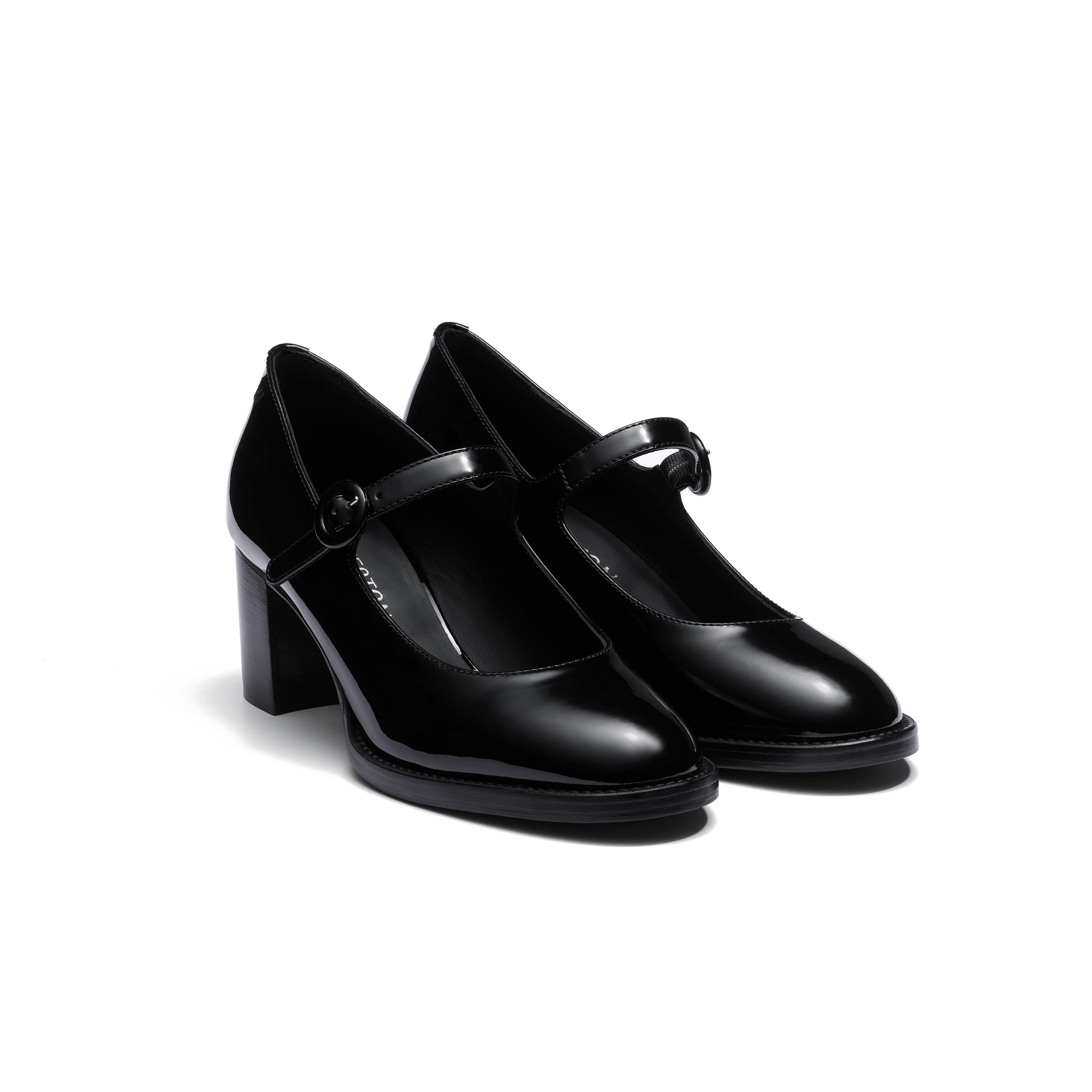Heel Mary Jane 5.5cm [Women's Black Patent Calfskin] – J.M. WESTON