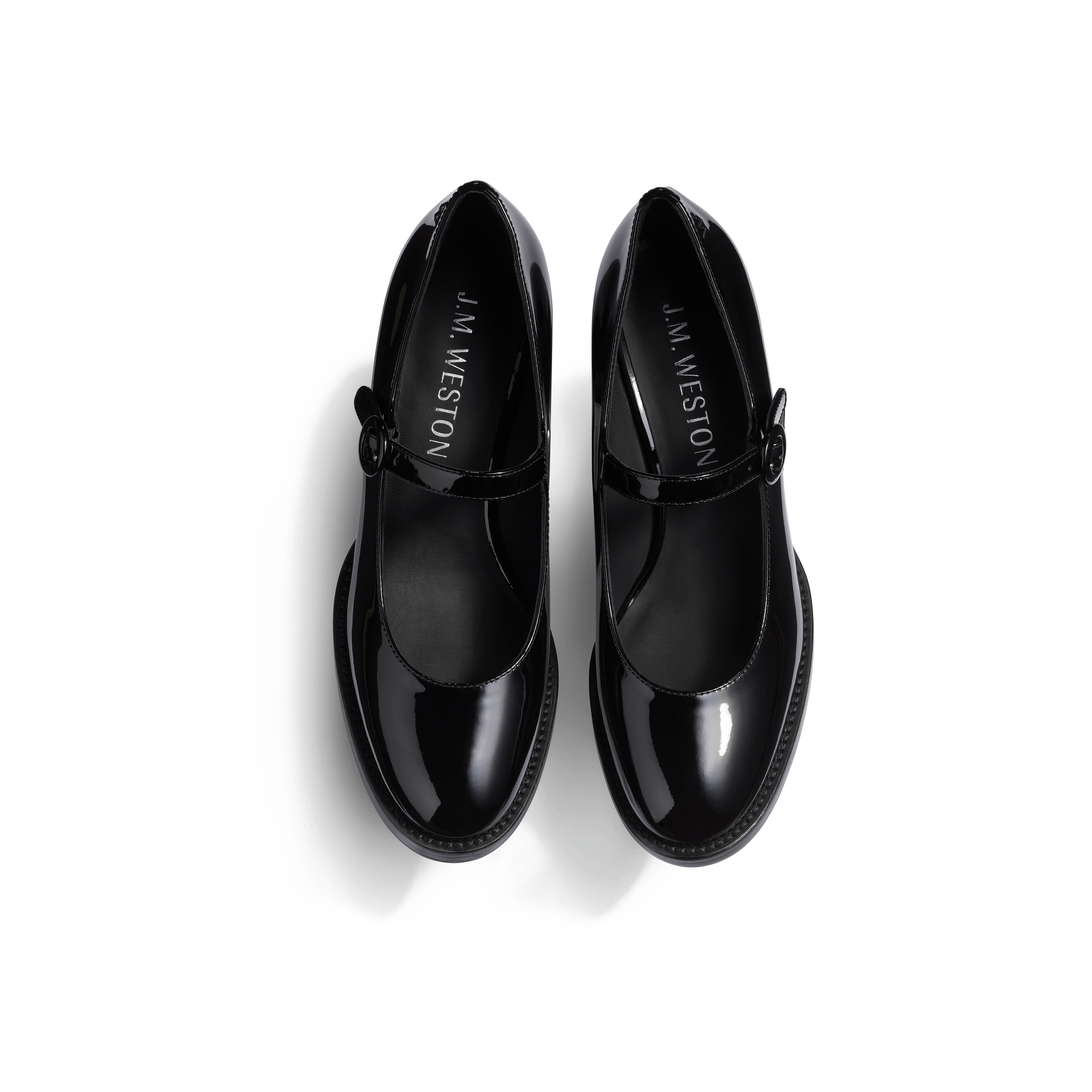 Heel Mary Jane 5.5cm [Women's Black Patent Calfskin] – J.M. WESTON