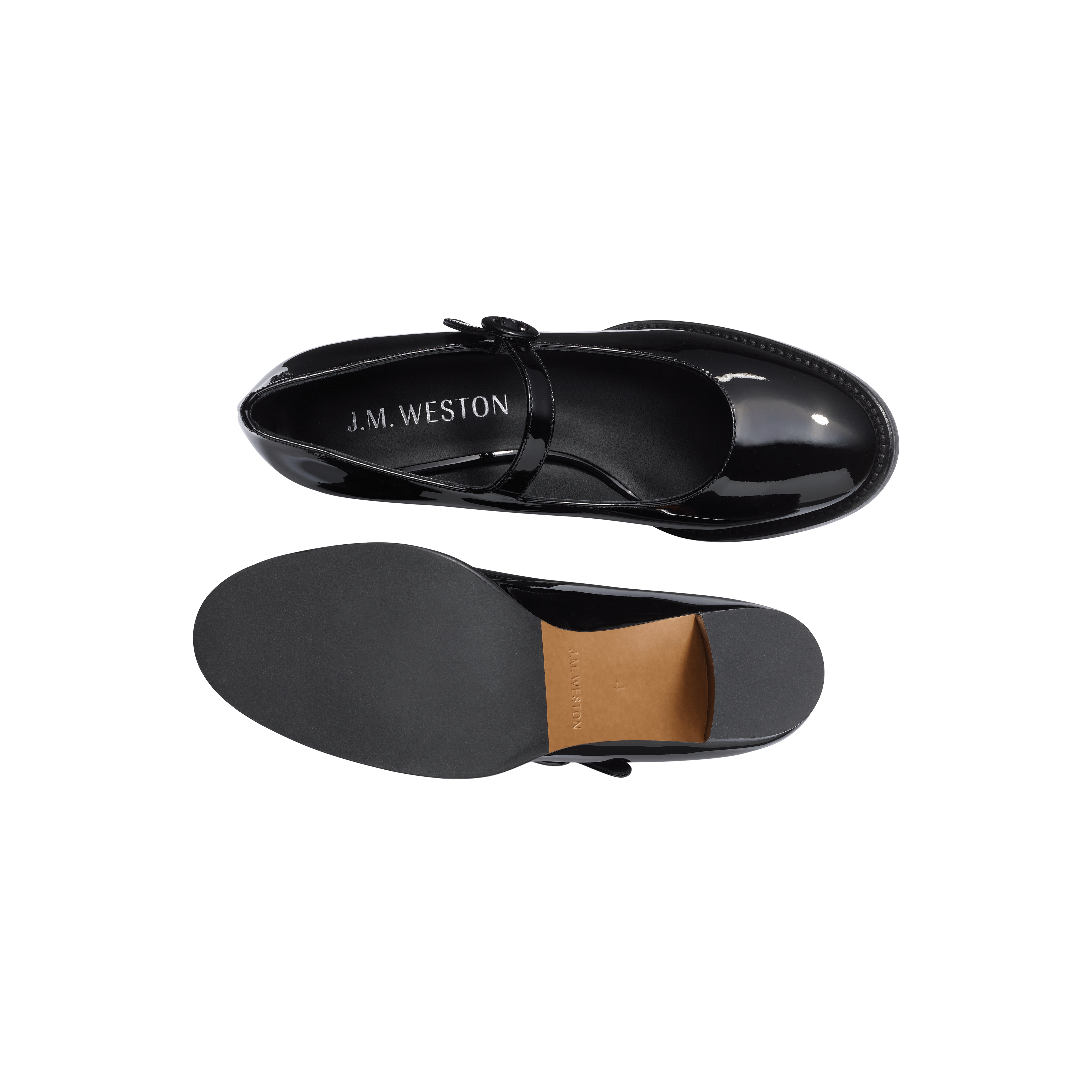 Heel Mary Jane 5.5cm [Women's Black Patent Calfskin] – J.M. WESTON