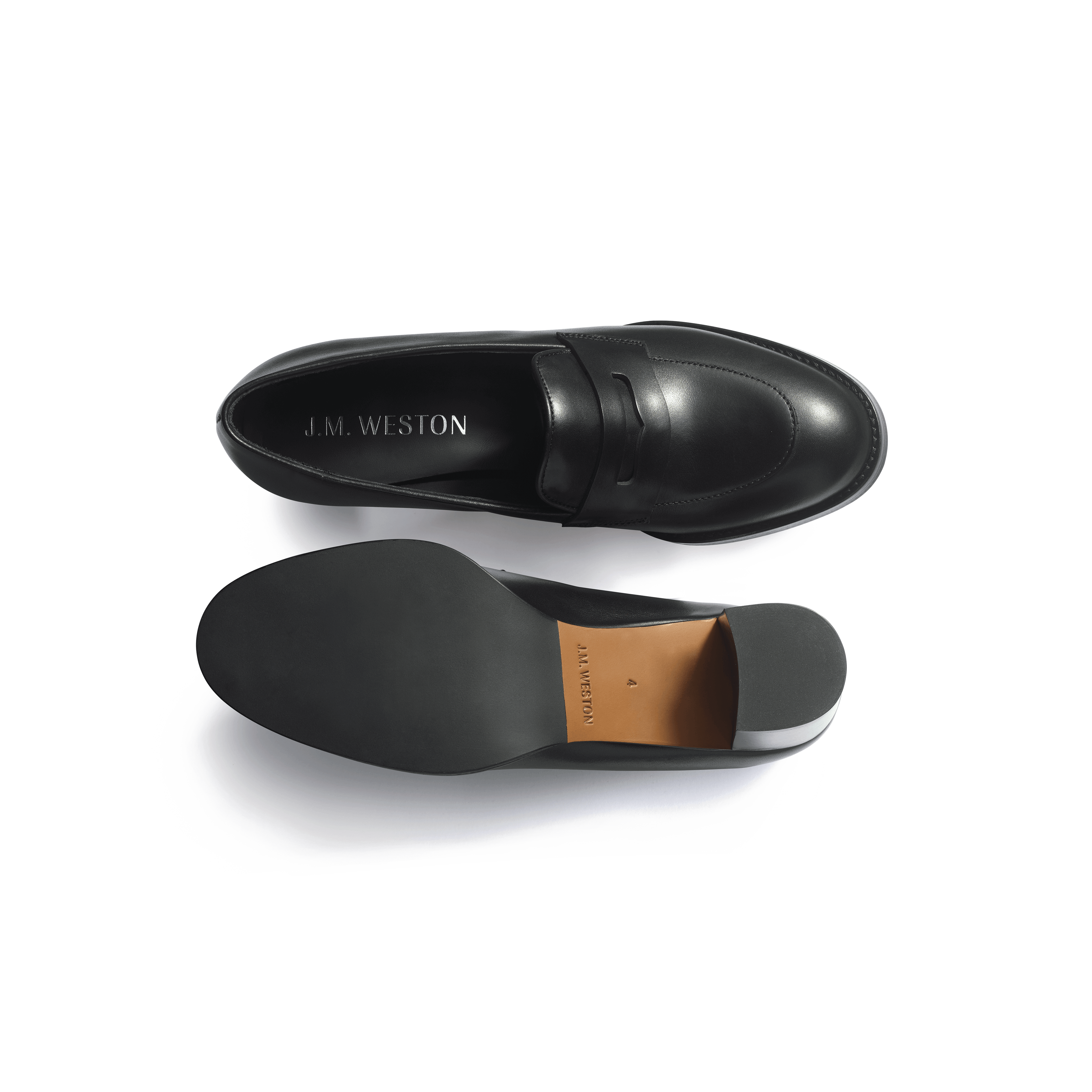 5.5cm Heeled Loafer [Women's Black Soft Calf] – J.M. WESTON [JP]