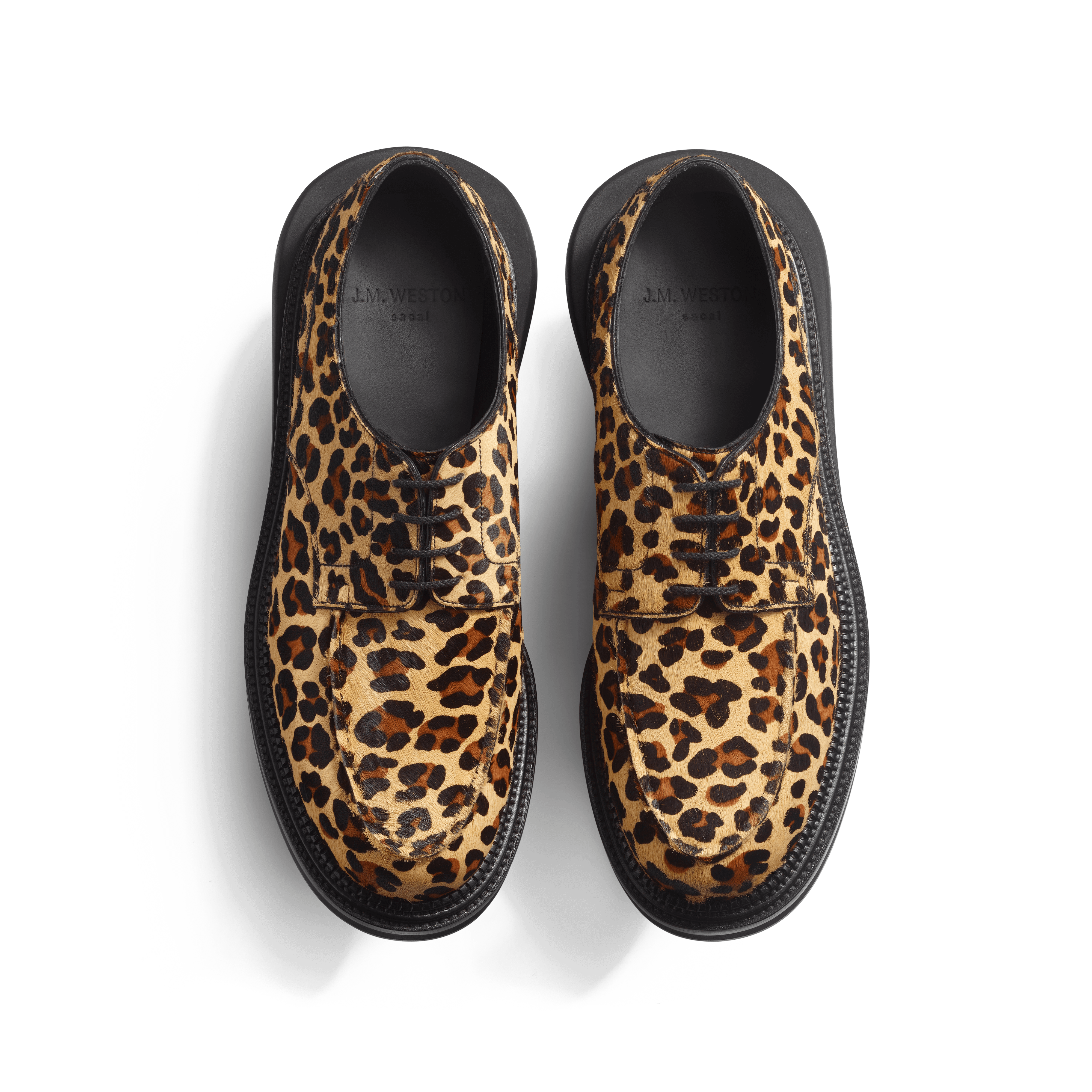 Derby Golf J.M. WESTON x sacai [Calfskin with Leopard pattern Derby Golf J.M. WESTON x sacai [Calfskin with Leopard pattern