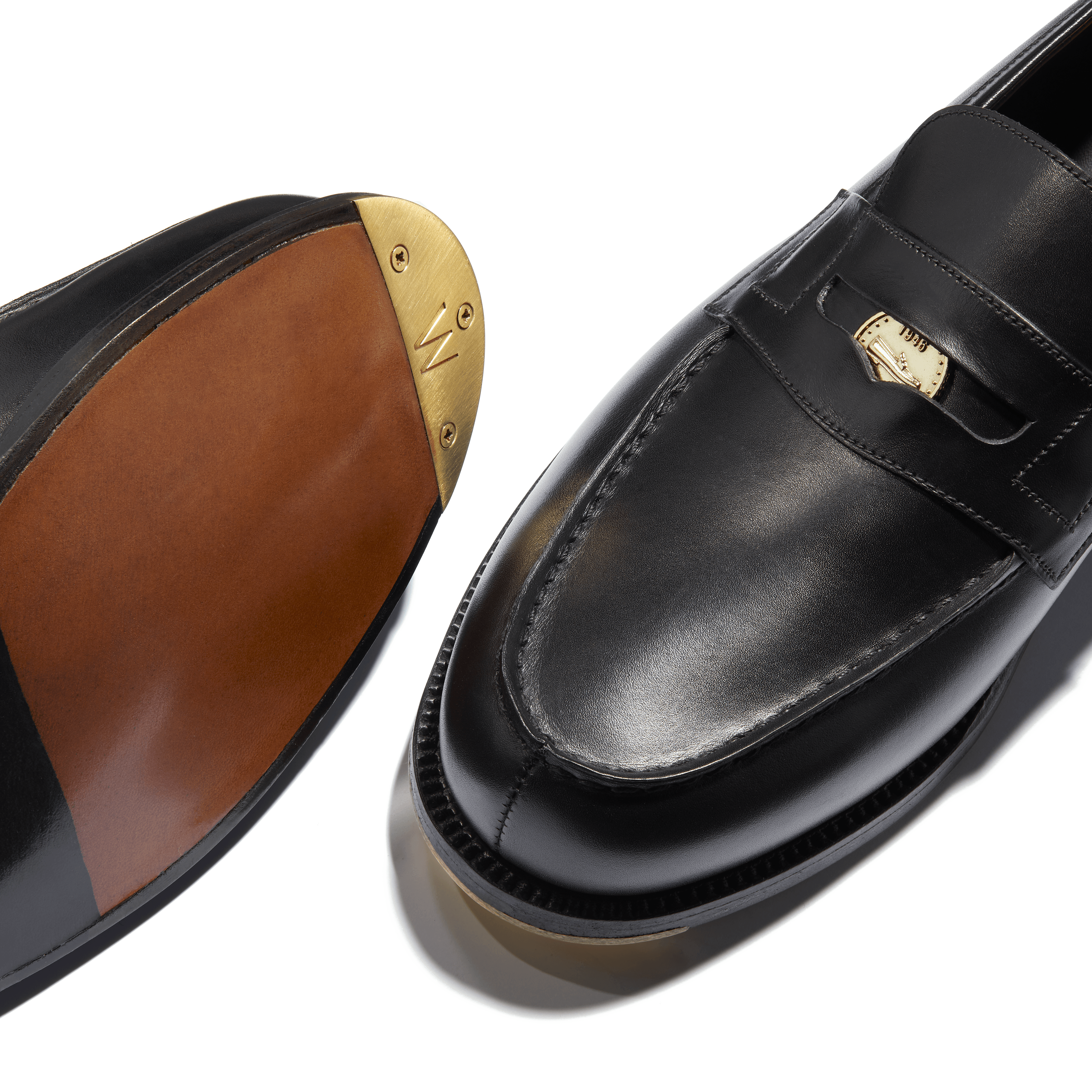 Mocassin 180 Anniversaire homme en cuir veau box noir fini à la