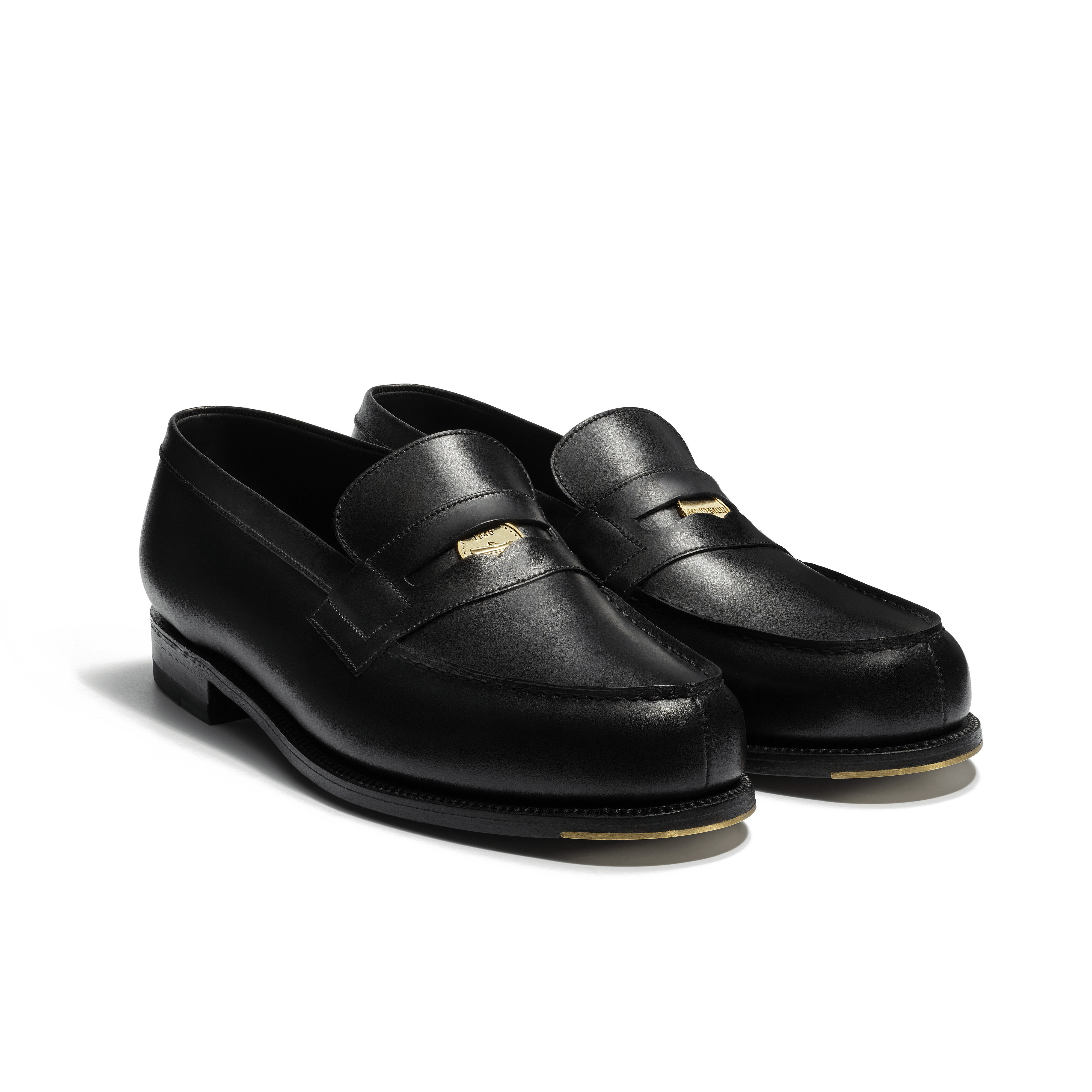 Mocassin 180 Anniversaire homme en cuir veau box noir fini à la