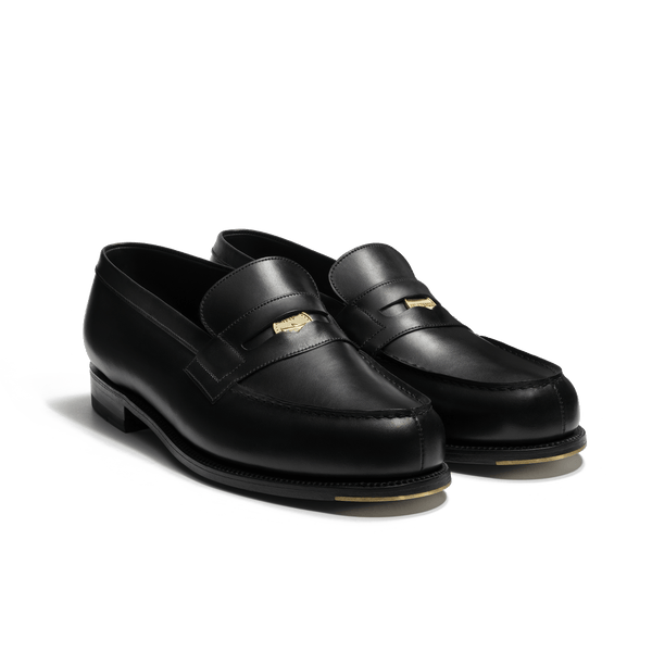 Mocassin 180 Anniversaire homme en cuir veau box noir fini à la