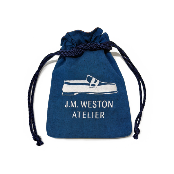 巾着 HAMACHO-MADE ACCESSORY POUCH [Blue Cotton] – J.M. WESTON [JP]