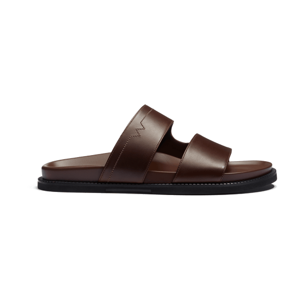 【美品】J.M. WESTON Double V Anatomical Mule Anatomical Mule Double V [Men's Dark Brown Smooth Calfskin] – J.M.