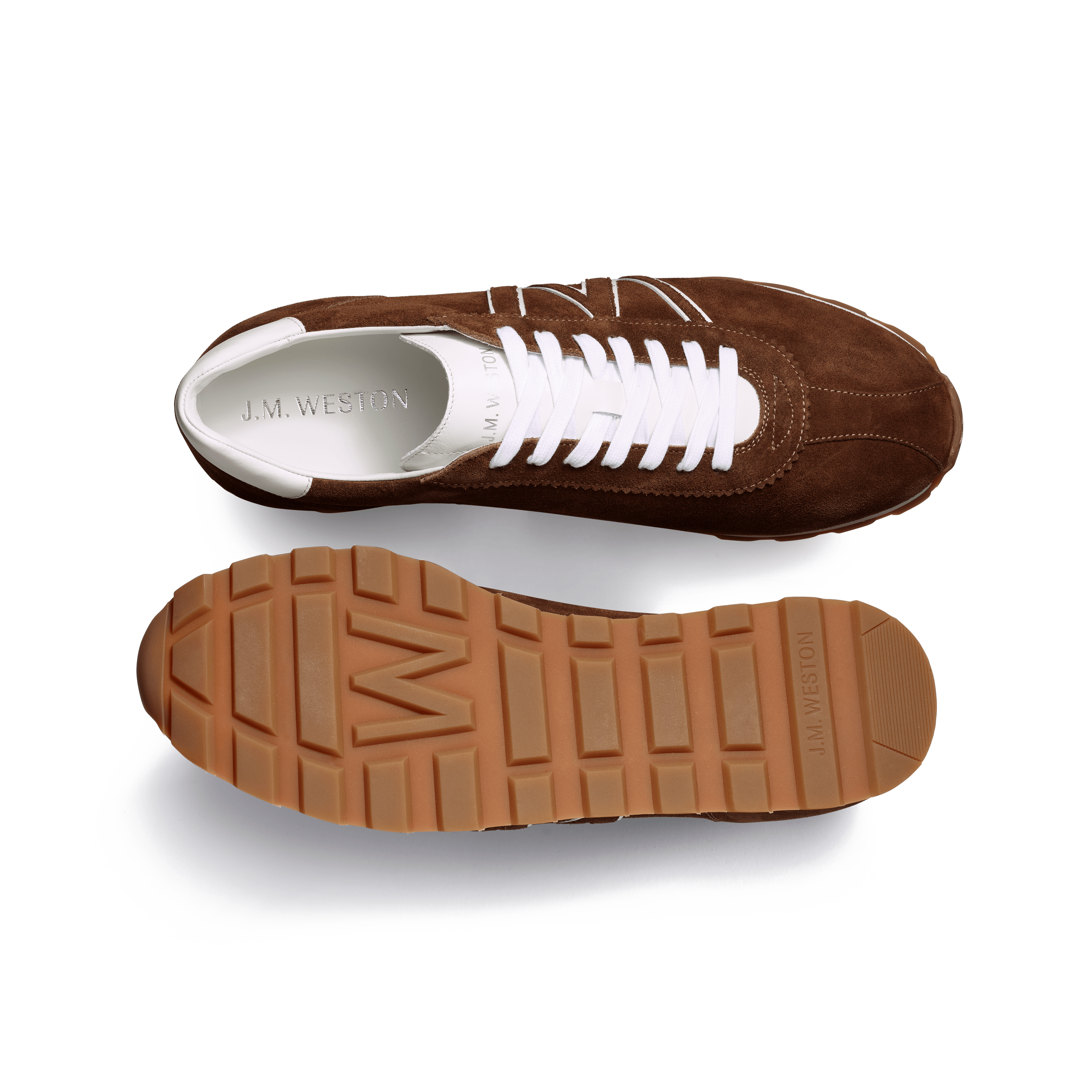 Basket On My Way [Men's Chestnut Brown suede & white sport Basket On My Way [Men's Chestnut Brown suede & white sport